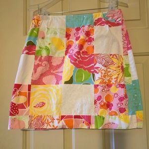 Lilly Pulitzer Patchwork Skirt Sz 6